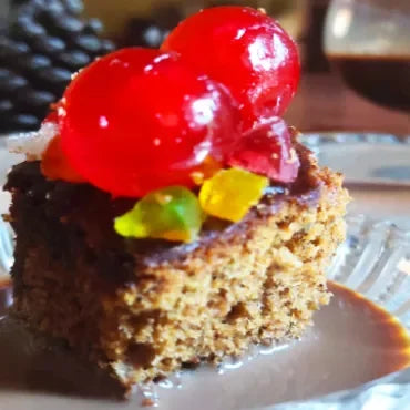 Chocolate Liquor Sponge Cake With Nuts & Fruits